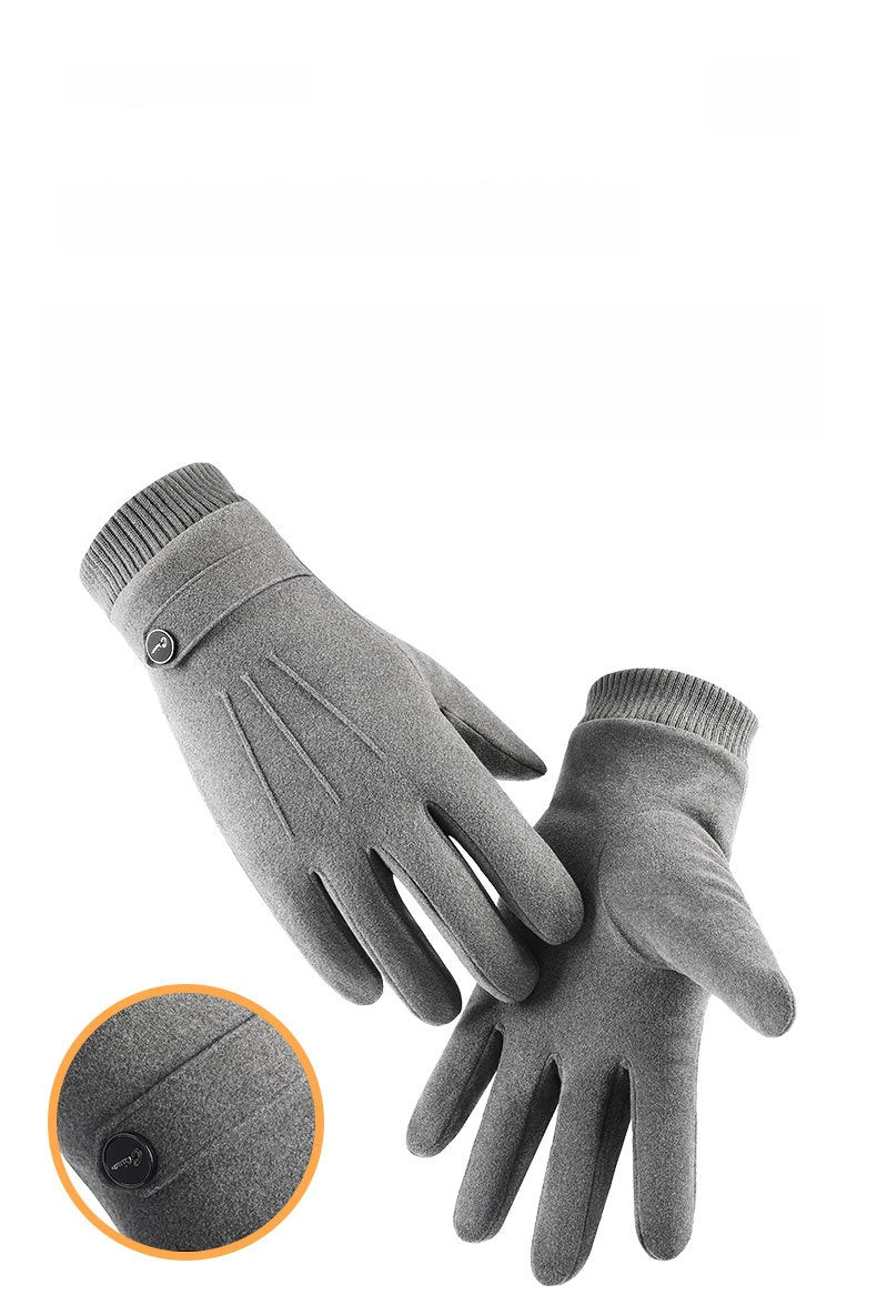 Men’s Winter Thermal Gloves, Fleece-Lined, Touchscreen-Compatible, Outdoor Cycling & Sports
