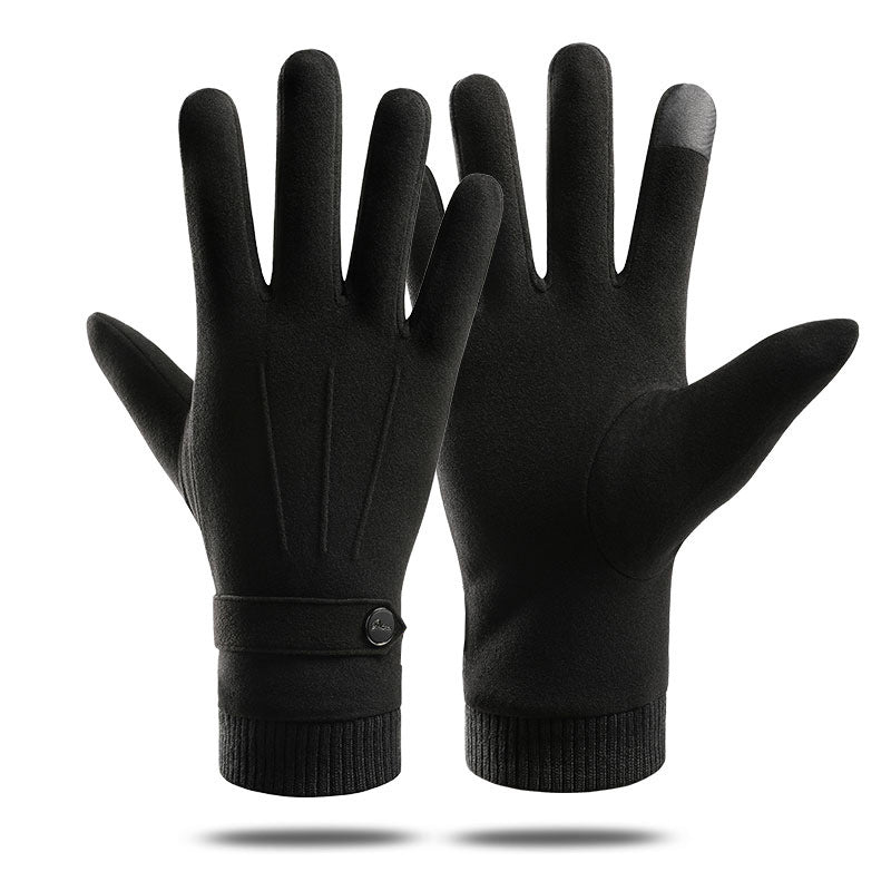 Men’s Winter Thermal Gloves, Fleece-Lined, Touchscreen-Compatible, Outdoor Cycling & Sports