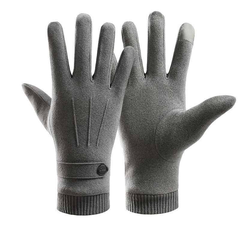 Men’s Winter Thermal Gloves, Fleece-Lined, Touchscreen-Compatible, Outdoor Cycling & Sports