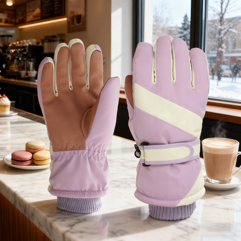 Men & Women Winter Ski Gloves, Touchscreen, Thermal Fleece, Anti-Slip