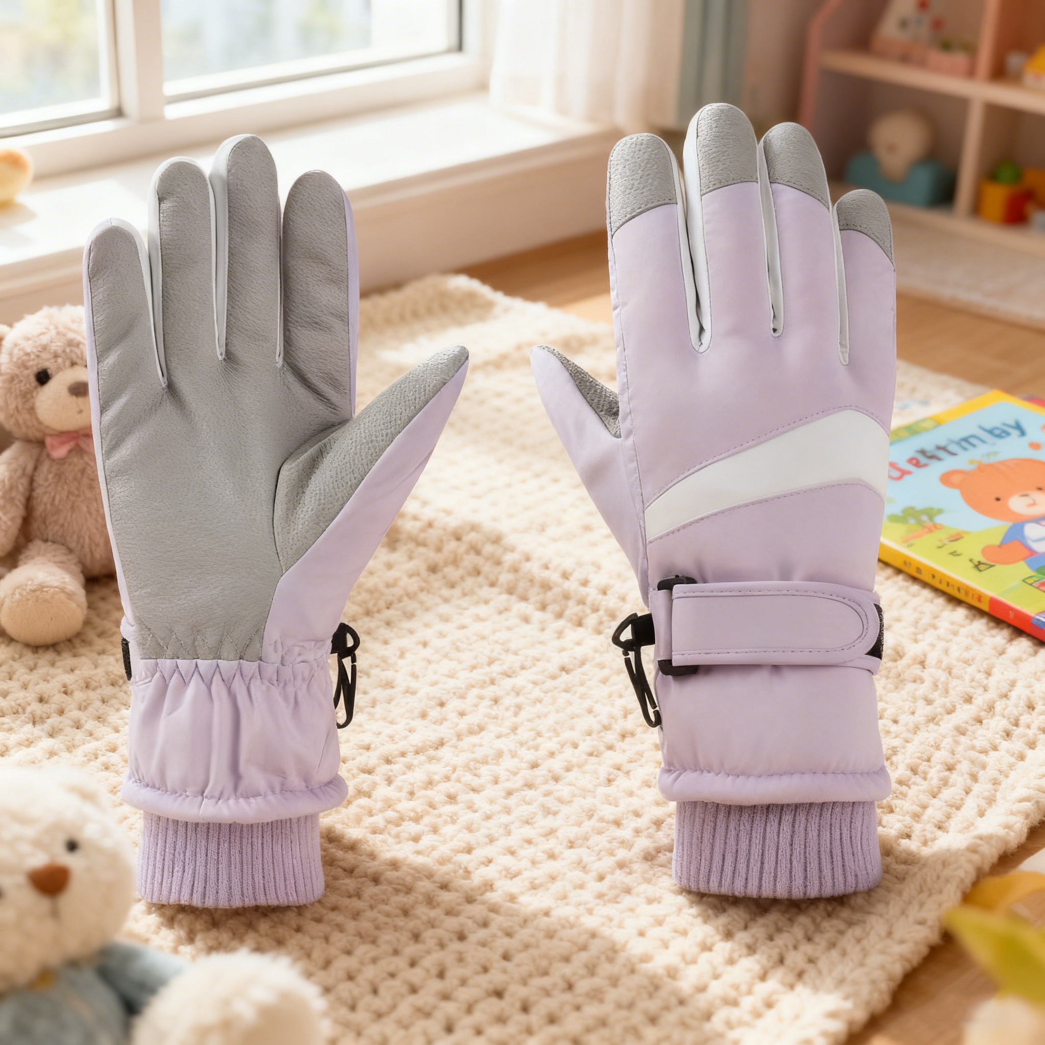 Winter Ski Gloves, Thick Fleece, Touchscreen, Unisex