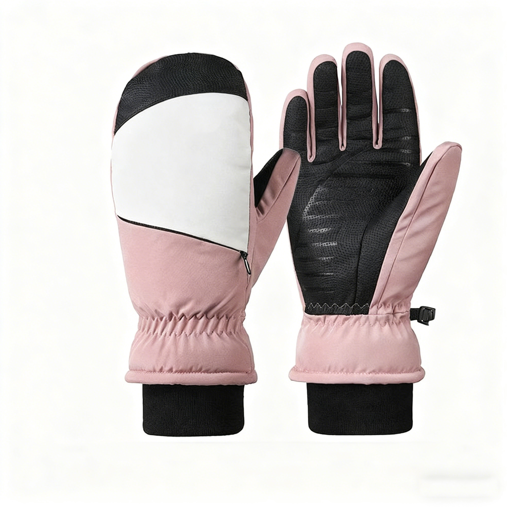 Ski Mittens, Waterproof Thermal, Unisex Full-Finger Gloves