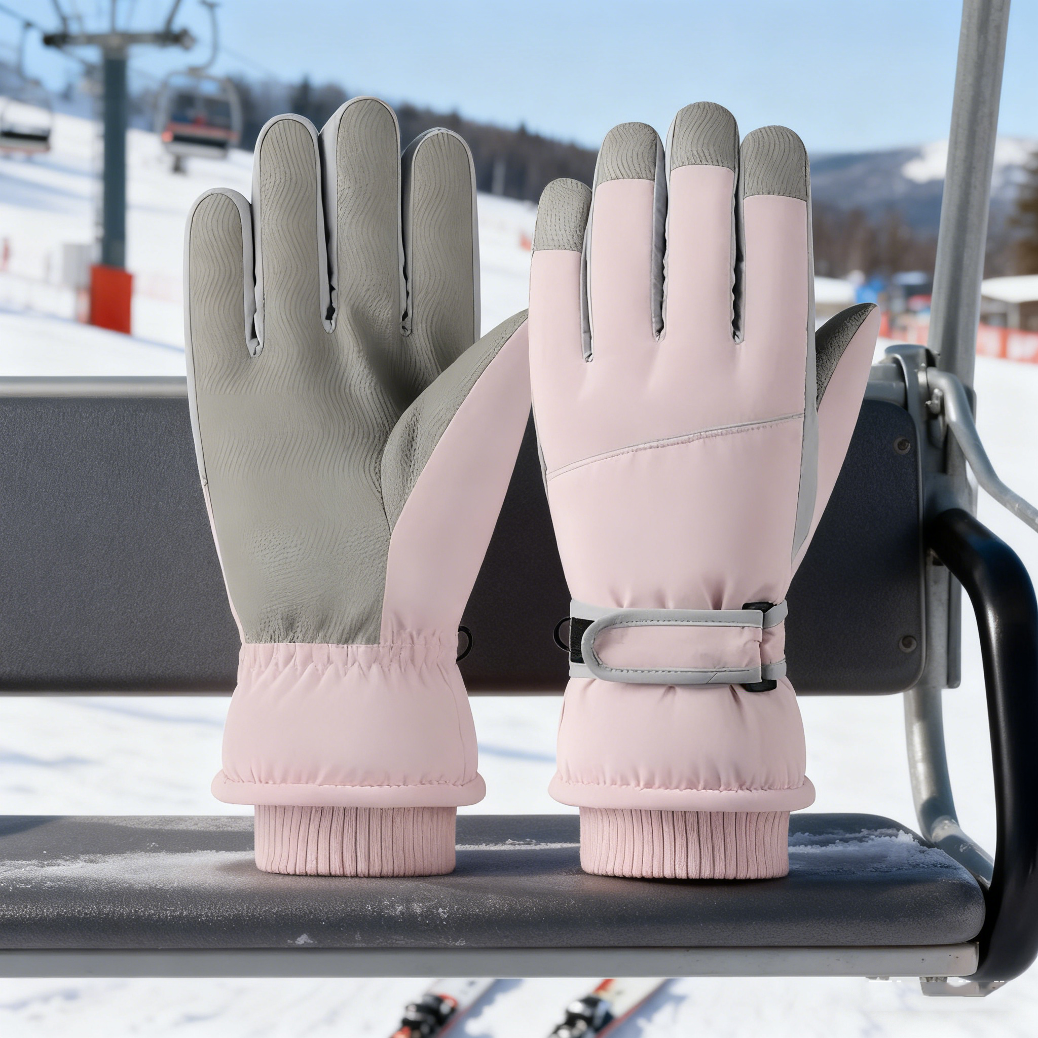 Men’s Winter Ski Gloves, Waterproof Thermal, Touchscreen Compatible