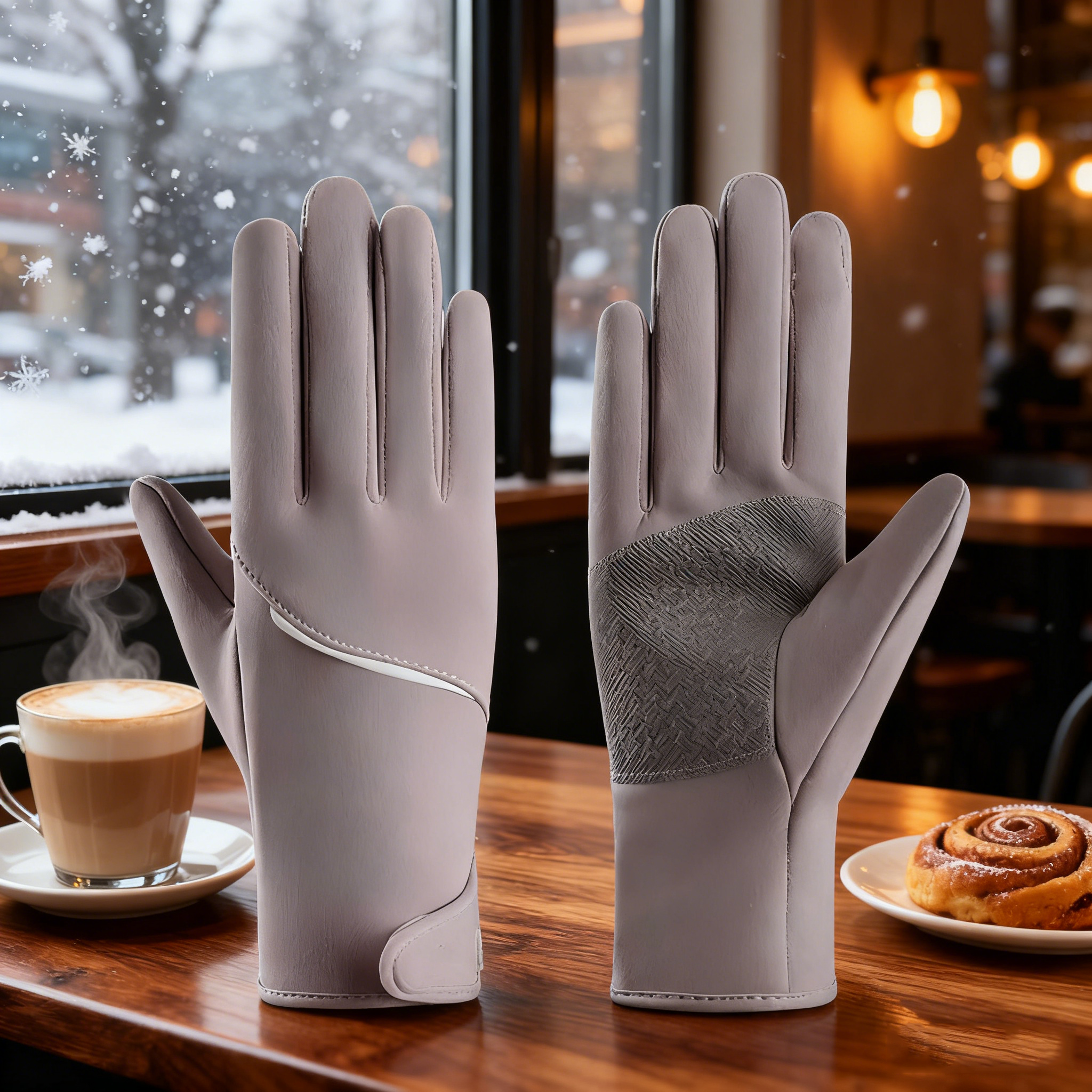 Women's Winter Cycling Gloves, Fleece Lined, Waterproof, Windproof, Convertible Finger