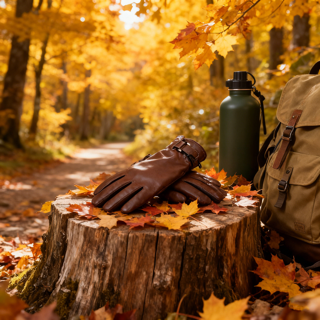 Men's Autumn & Winter Touchscreen PU Leather Gloves, Fleece Lined, Warm, Driving and Cycling