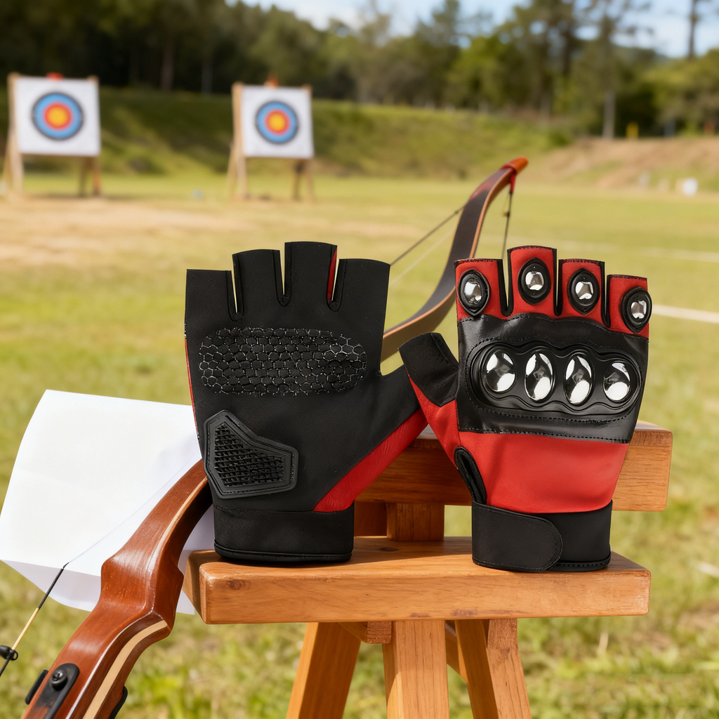 Motorcycle Tactical Half-Finger Gloves, Steel Knuckle, Anti-Slip Winter Riding